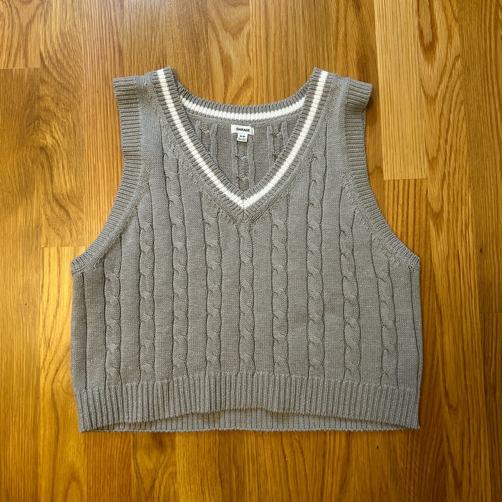 Garage Cropped Sweater Vest